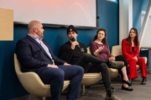 Homegrown Ventures conference with speakers Gus Minor, Dylan Lloyd, Hilary Deverell And MC Melissa Deschenes