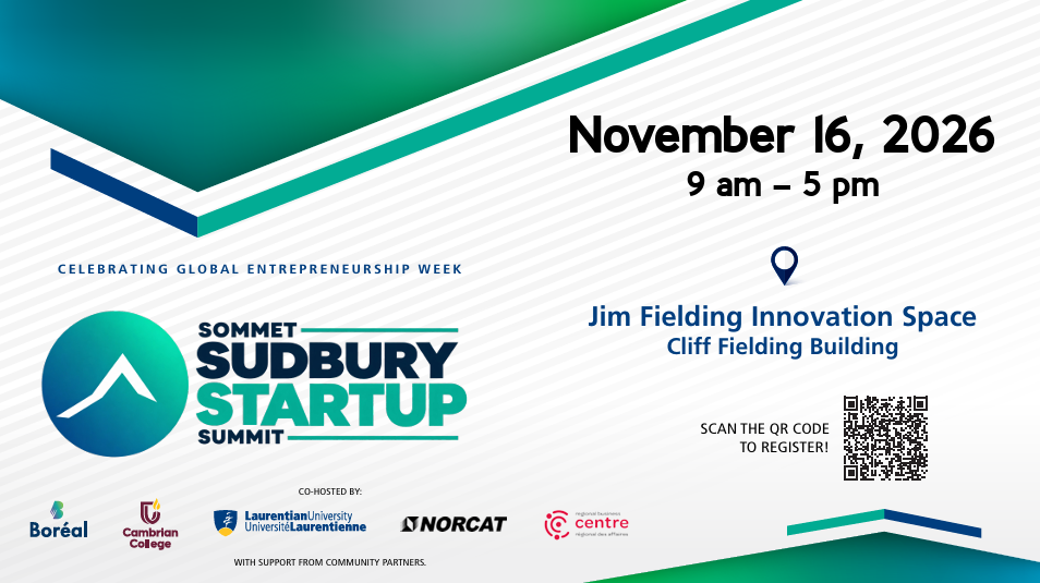 Banner for Sommet Sudbury Startup Summit 2026